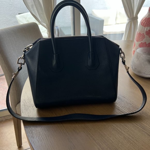 Givenchy Mini Antigona Top Handle Bag in Box Leather | Saks  Givenchy Small Antigona Bag in Box leather Blue